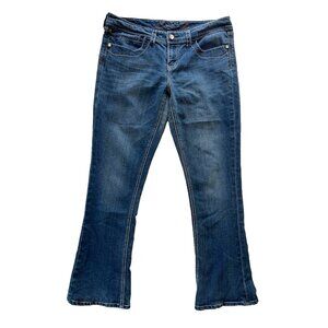 SEVEN JEANS Flares Medium Blue Wash Bootcut Sz 12 Y2K Low Rise 7 For All Mankind